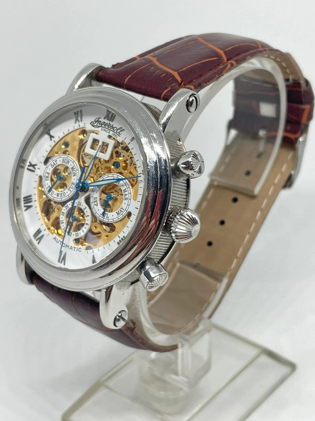Relógio Ingersoll automático skeleton edição limitada – calendário 24 h, mês e dia – photo 3